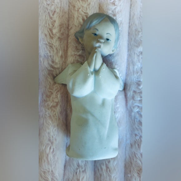 Lladro Other - Lladro Praying Small Angel Boy Vintage Ceramic Made in Italy Cherub Matte